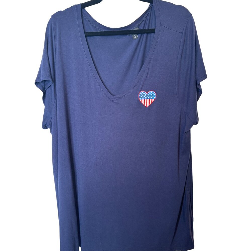 2/$30 Torrid Women Plus Size 3 Navy Blue T-Shirt